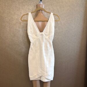Herve Leger Alabaster XS Dress